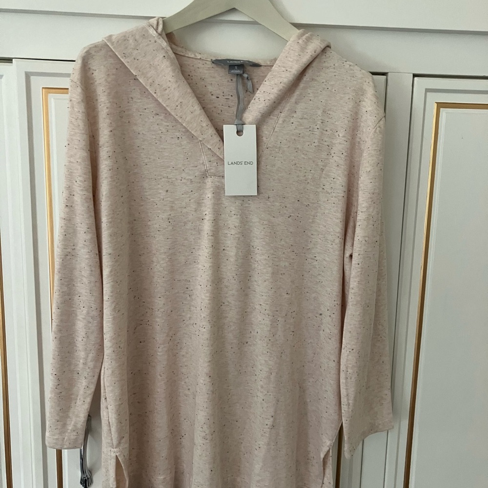 Lands' End Light Pink Hooded Top